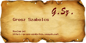 Grosz Szabolcs névjegykártya