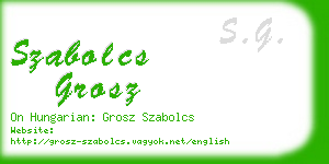 szabolcs grosz business card